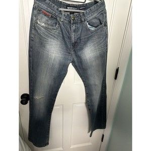 ECKO UNLTD 1972 Men's Denim Jeans Y2K Straight Fit 34x31 Medium Light.